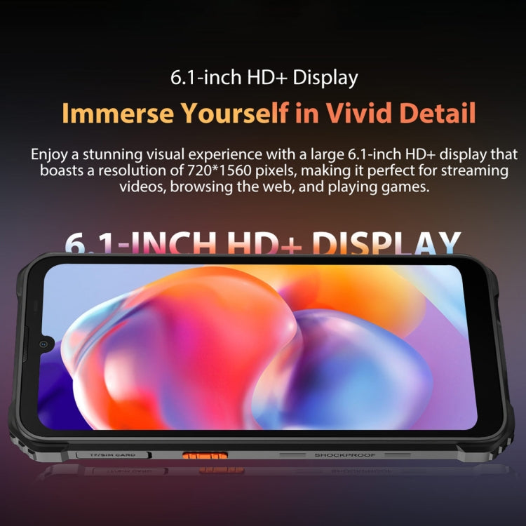 IP68/IP69K/MIL-STD-810H, Face Unlock, 6580mAh Battery, 6.1 inch Android 12 MTK6765 Helio P35 Octa Core up to 2.3GHz, Network: 4G, OTG, NFC, Dual SIM IP68/IP69K/MIL-STD-810H, Face Unlock, 6580mAh Battery, 6.1 inch Android 12 MTK6765 Helio P35 Octa Core up to 2.3GHz, Network: 4G, OTG, NFC, Dual SIM